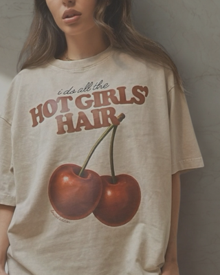 Hot girl over sized graphic t (ships in 2 weeks)
