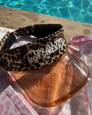Pool party leopard visor